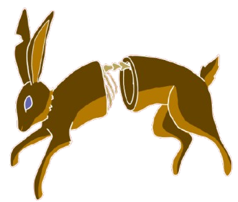 A rabbit with exposed ribs