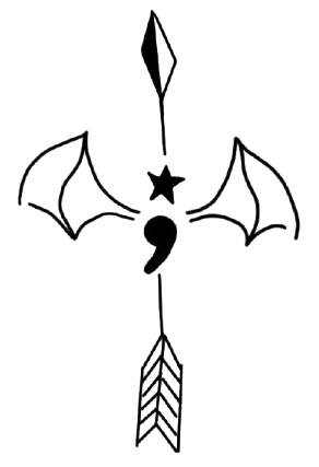 A semicolon tattoo sketch