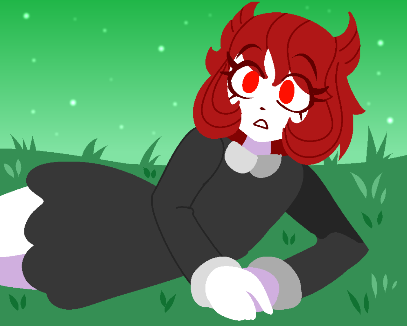 mary anta in a ghostly field